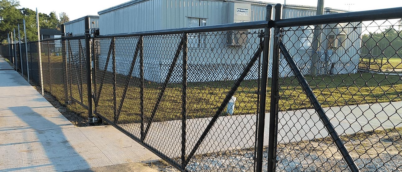 Commercial chain-link gate project